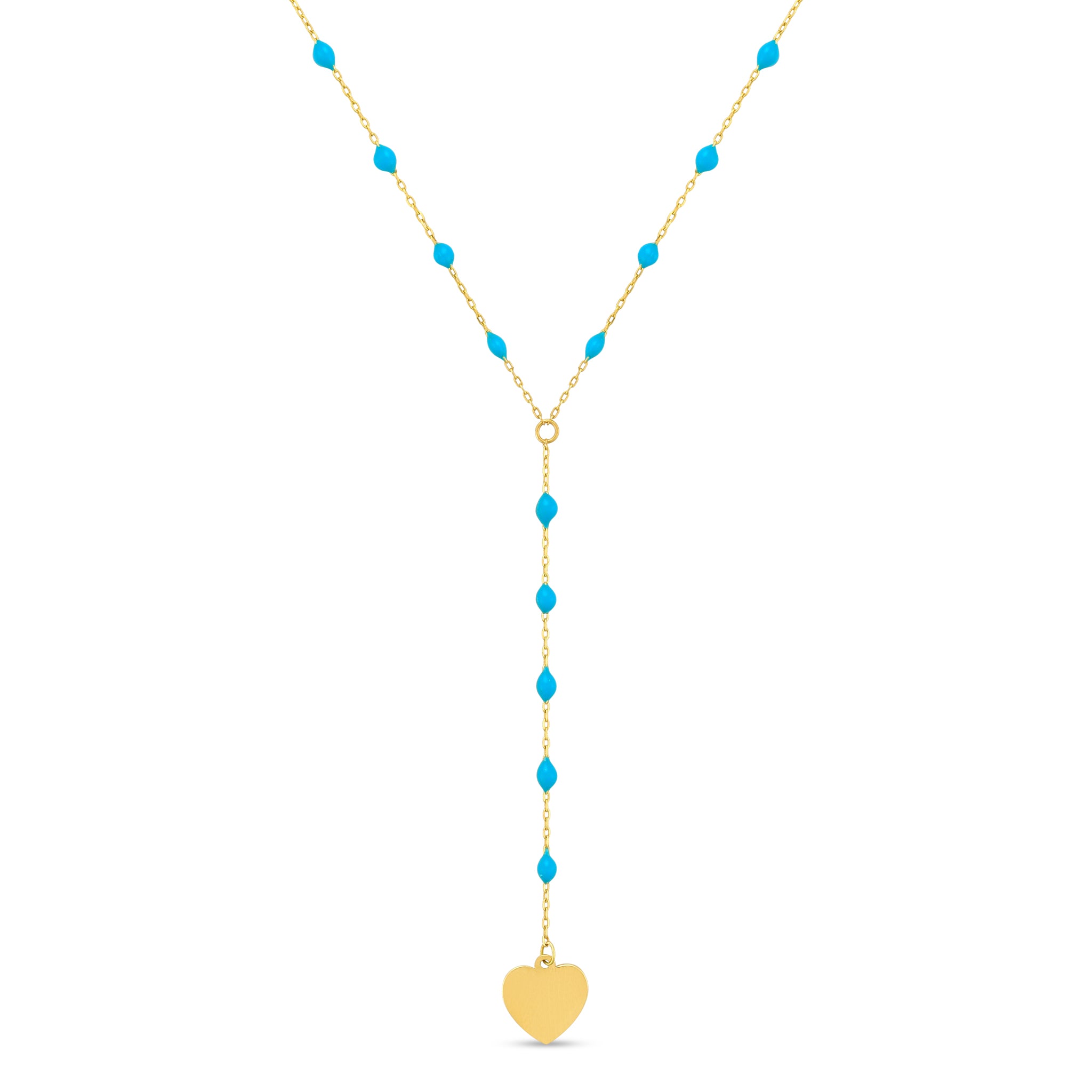 Soft Heart Lariat Necklace