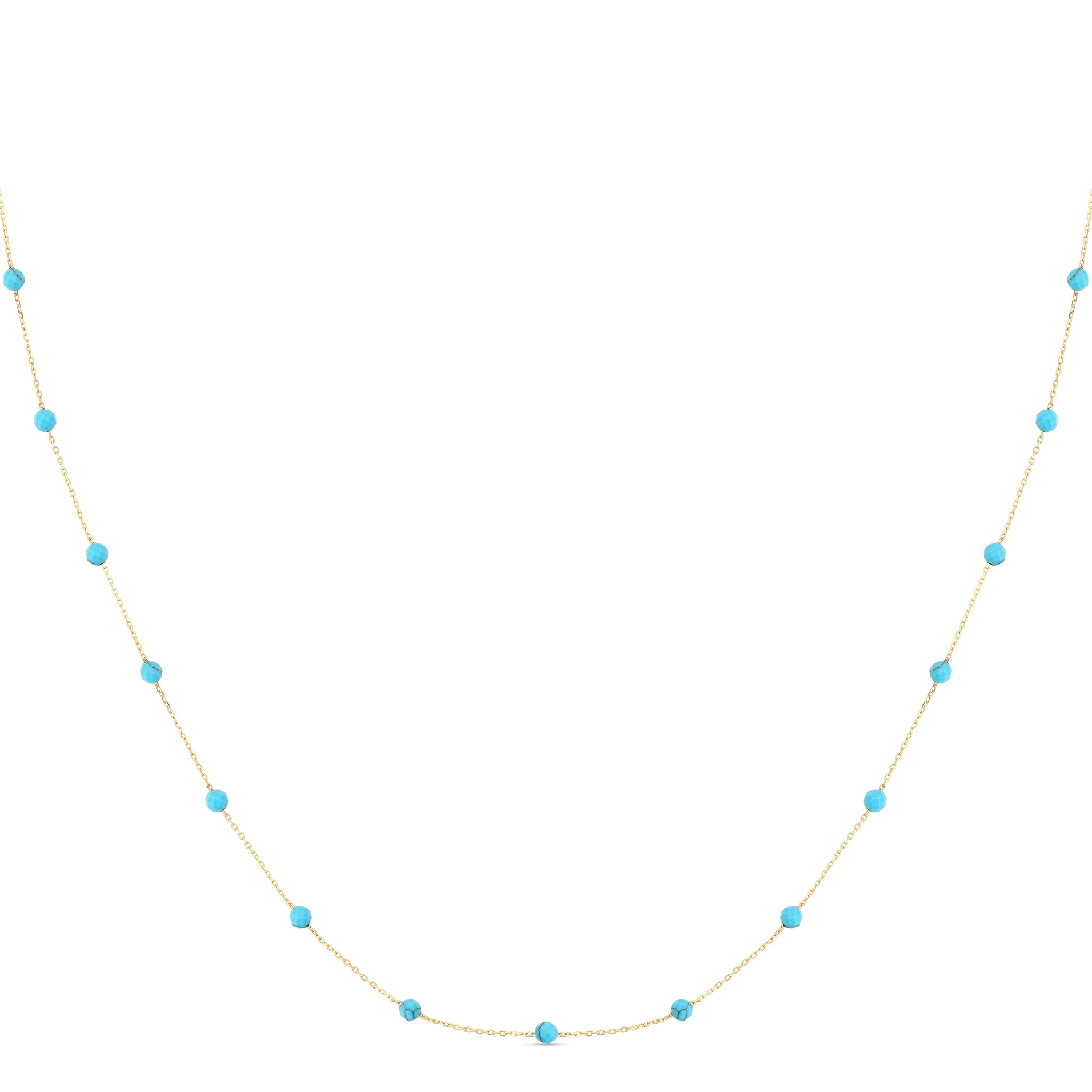 18k gold turquoise necklace 