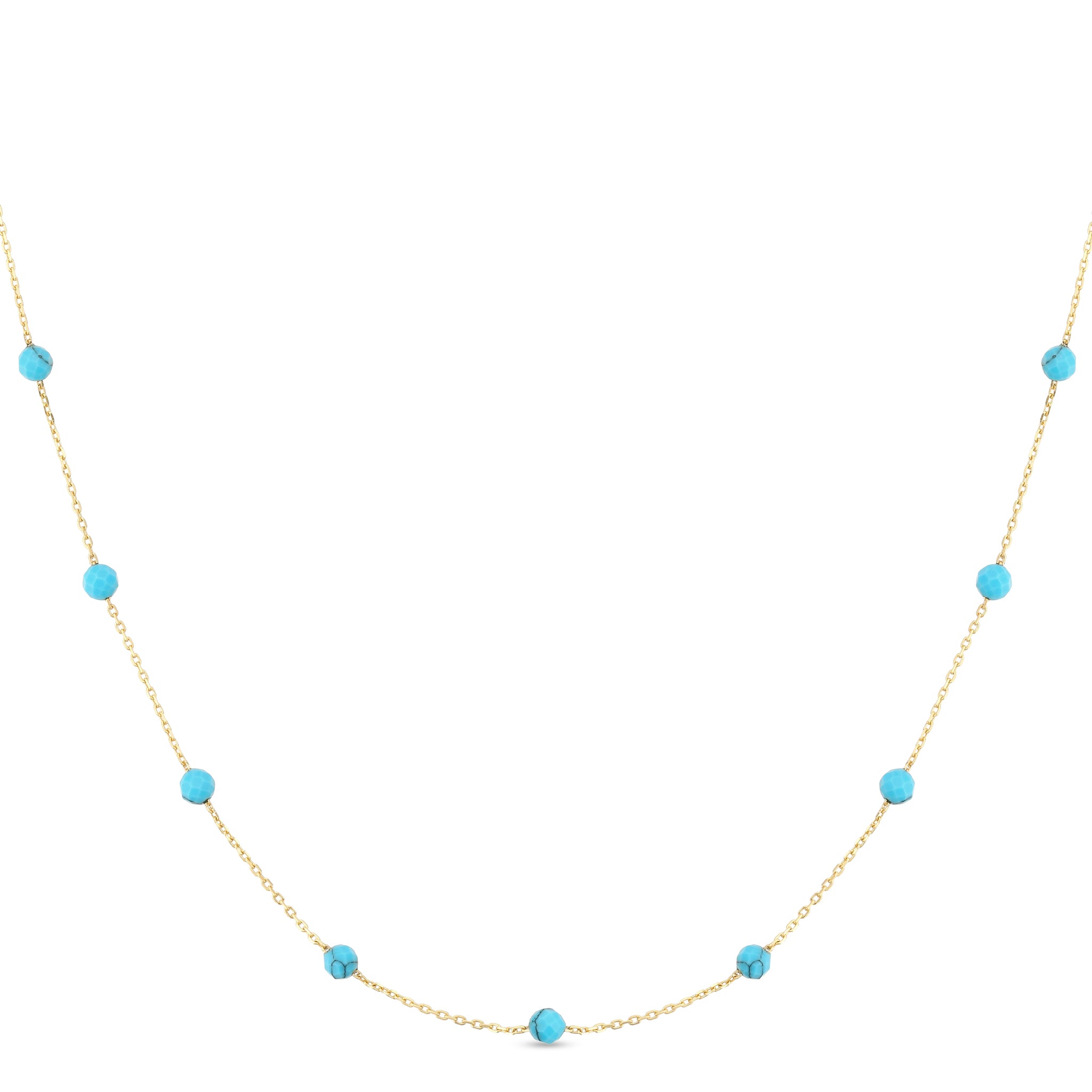 18k gold turquoise necklace 