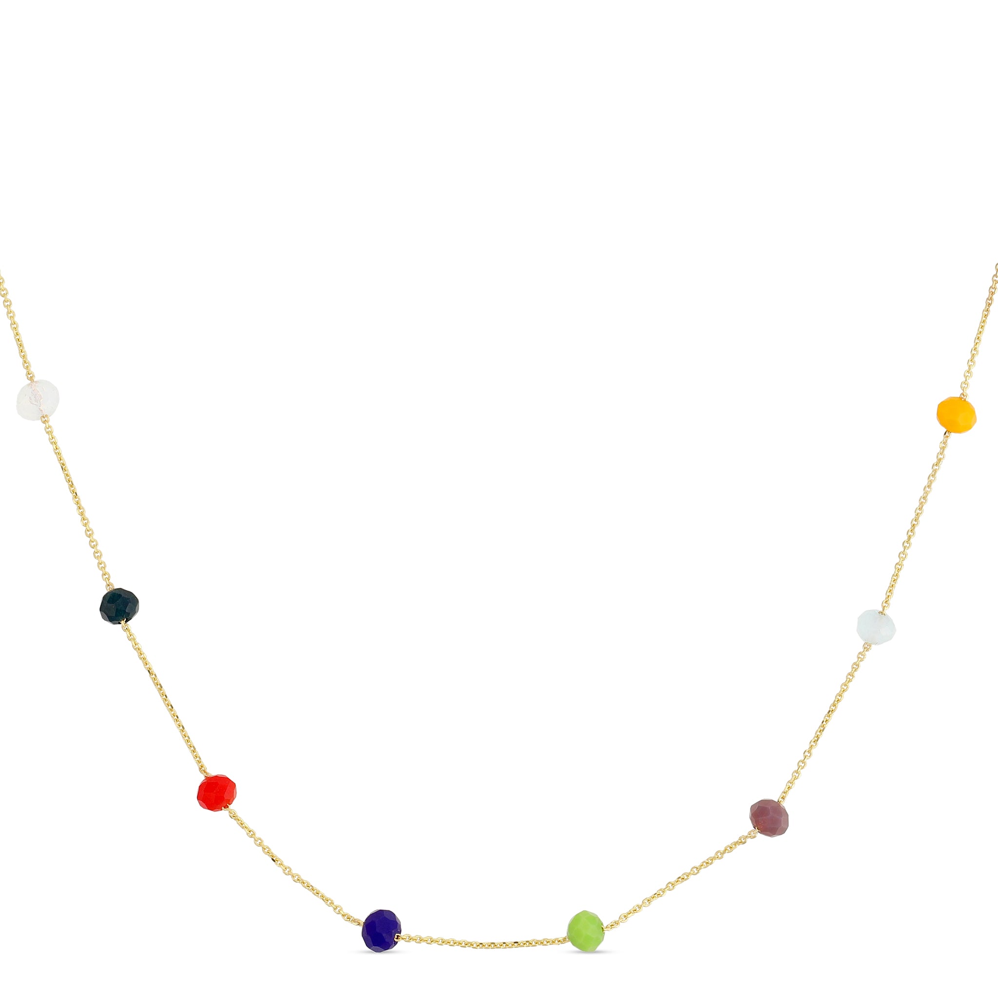 18k gold rainbow necklace