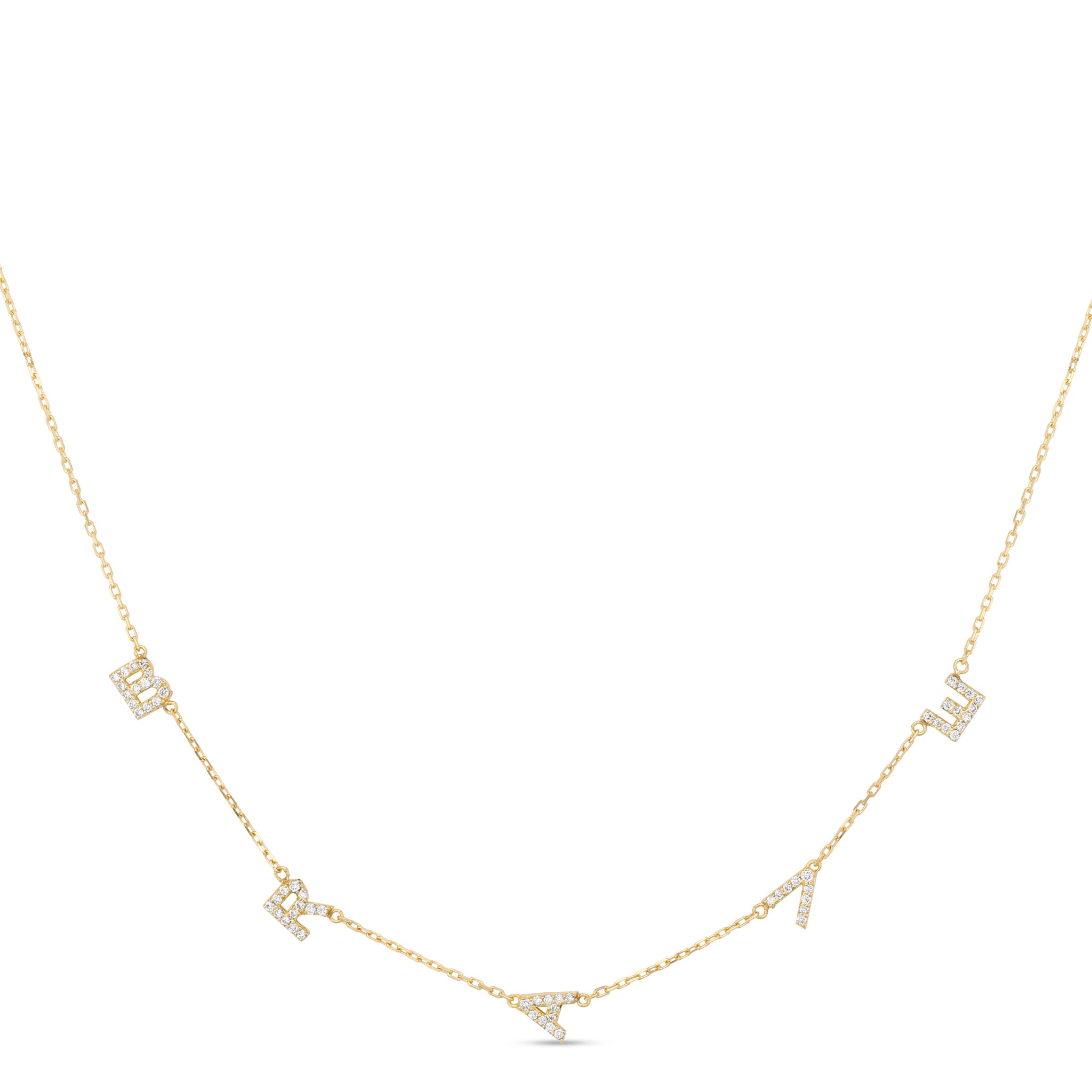 BRAVE Diamond Letter Necklace