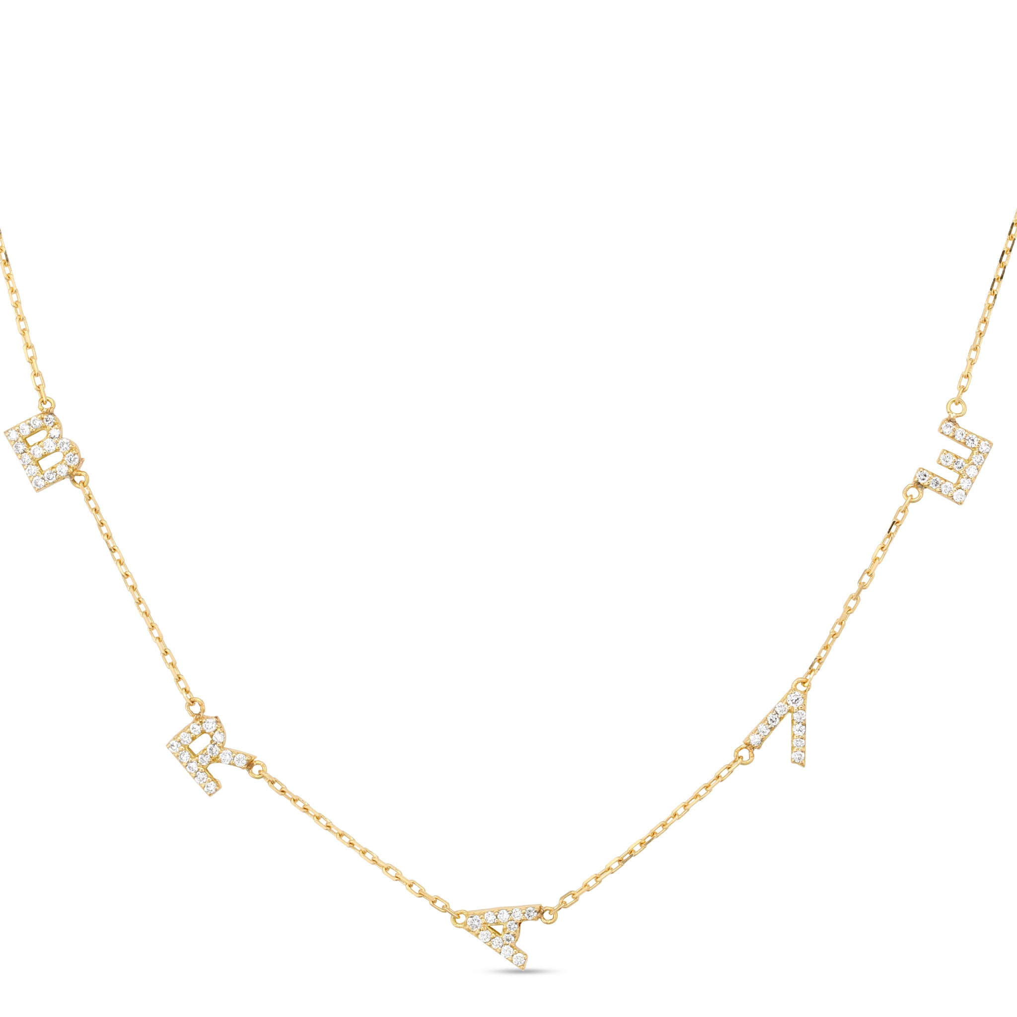 BRAVE Diamond Letter Necklace