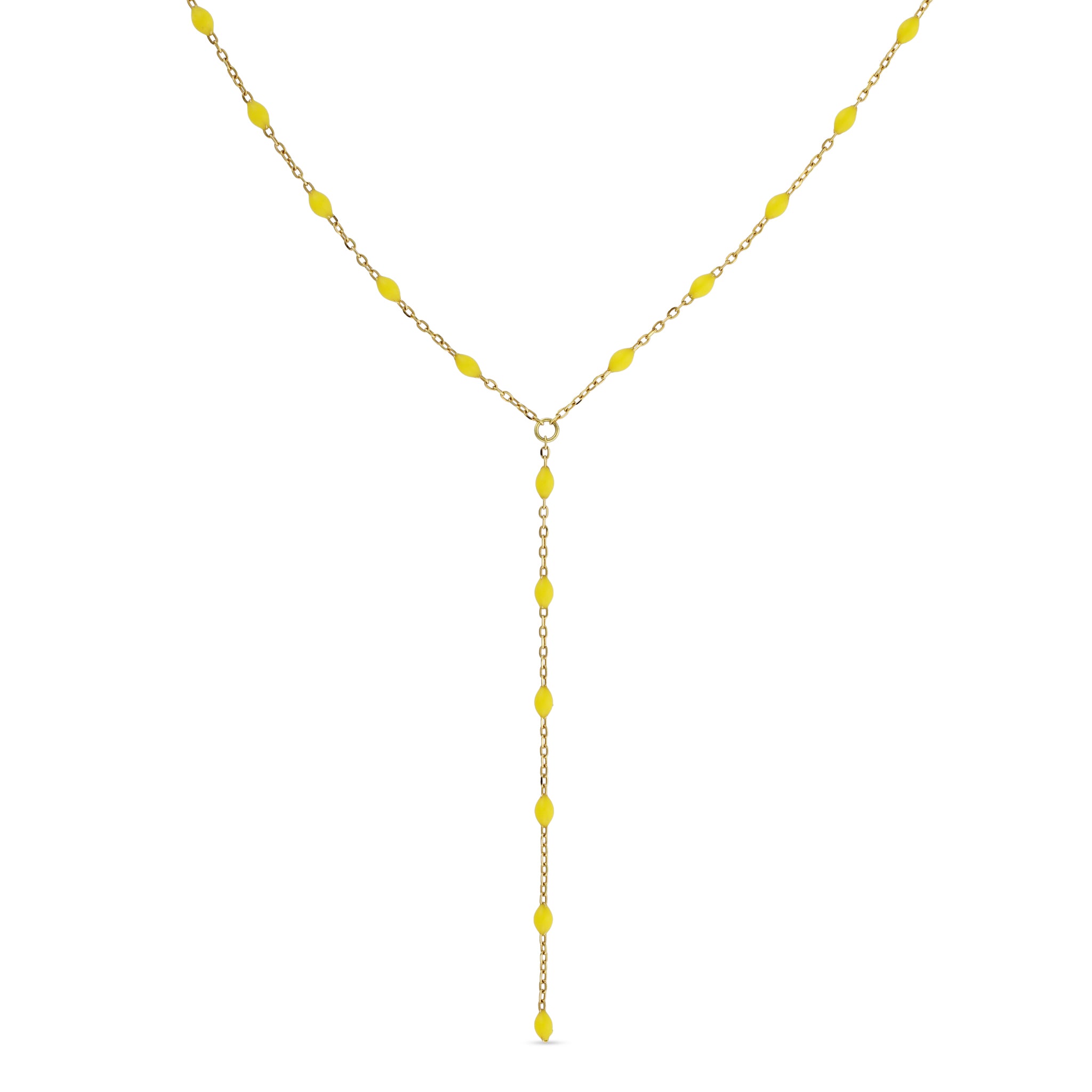 Golden Tide Lariat Necklace