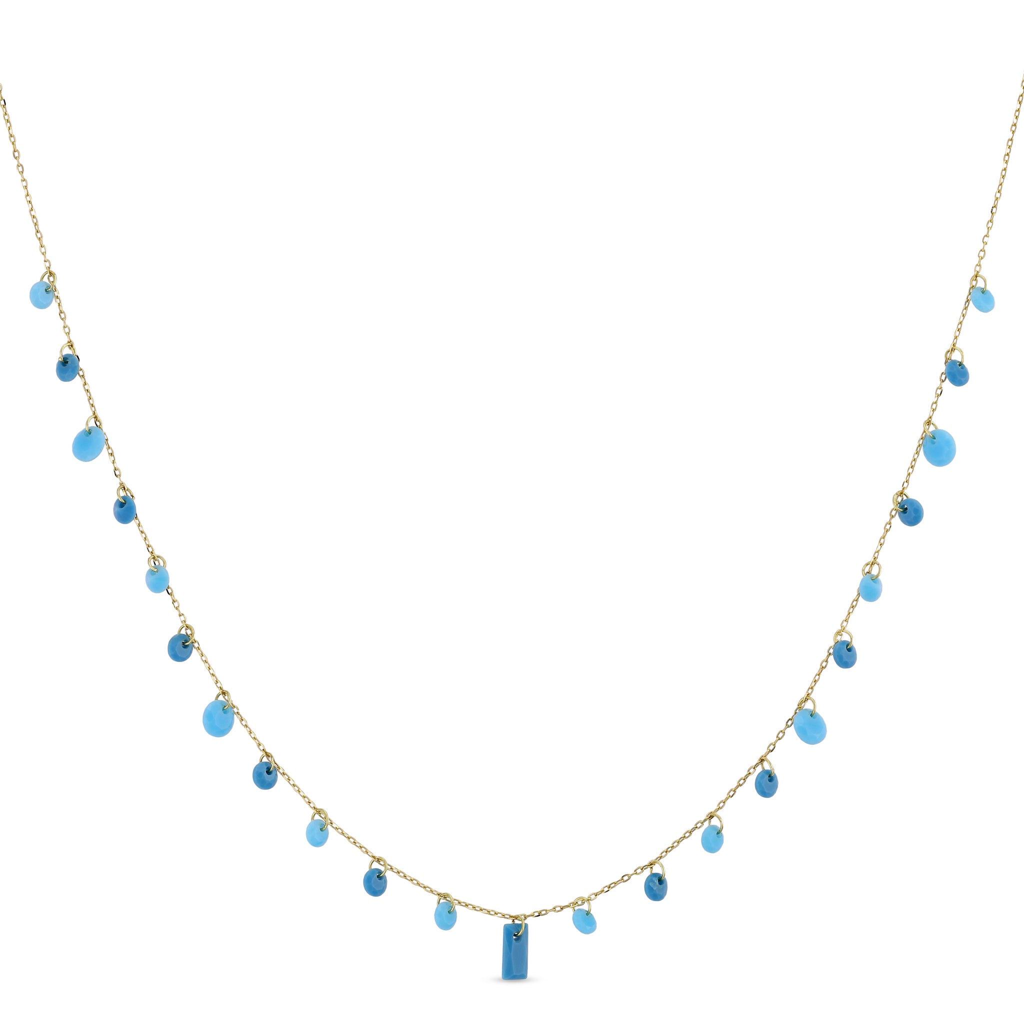 Blue Confetti Necklace