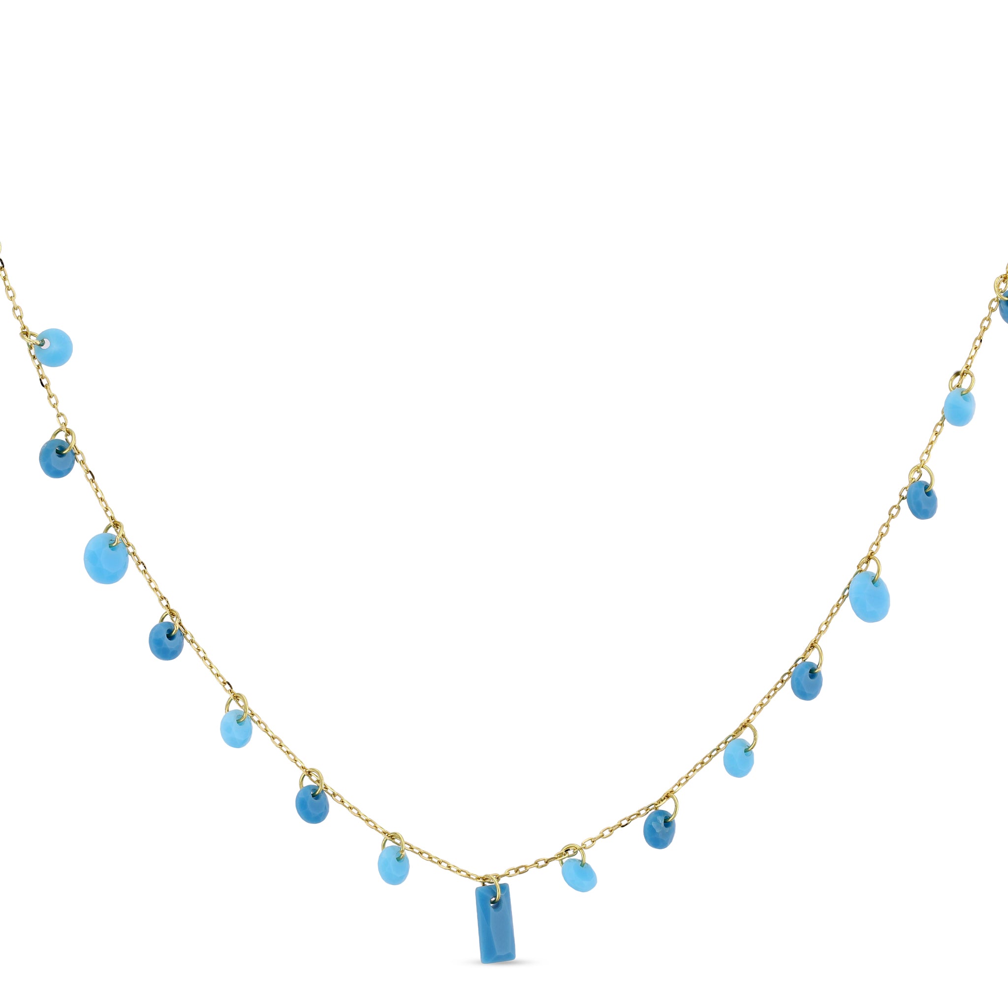 Blue Confetti Necklace